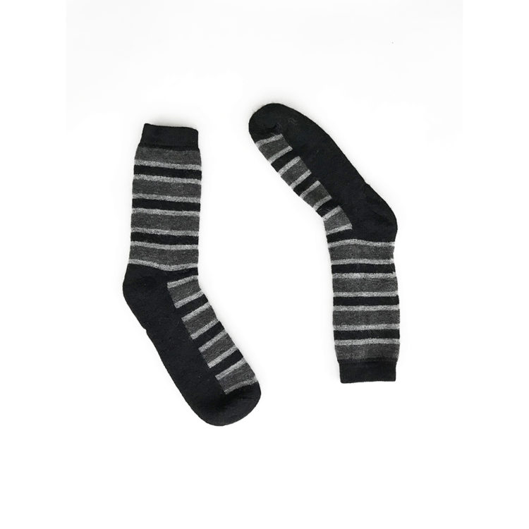 Multi Stripes Alpaca Wool Socks BK