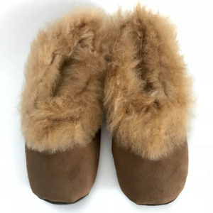 Chocolate brown Alpaca Fur slippers